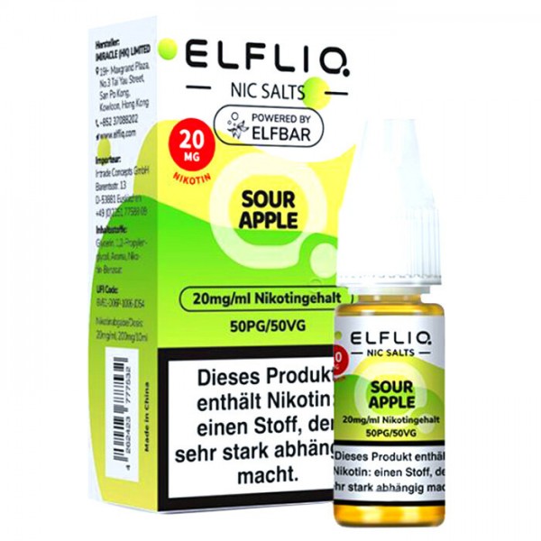 Elf Bar Elfliq Sour Apple Nikotinsalz